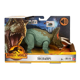 Đồ Chơi JURASSIC WORLD MATTEL Khủng Long Triceratops Có Âm Thanh HDX40