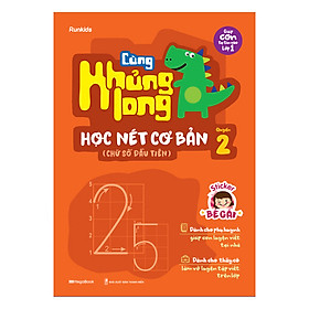 Cùng Khủng Long Học Nét Cơ Bản Quyển 2 (Chữ Số Đầu Tiên) Bé Gái