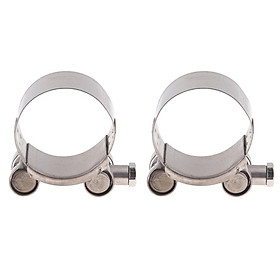 MagiDeal 36-39mm Exhaust Clamp Clips Stainless Steel Muffler Silencer Clamps