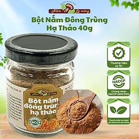 Bột Nấm Đông Trùng Hạ Thảo Khô Lý Tưởng 40g, Nấm Đông Trùng Hạ Thảo Dạng Bột Tiện Lợi, Dễ Hấp Thụ