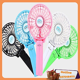 Mua Quạt Cầm Tay Mini Gấp Gọn Có Đèn Kèm Pin Sạc (Màu Ngẫu Nhiên) - Hàng Loại 1