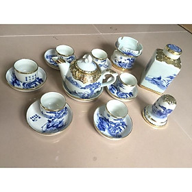 Mua Bộ ấm chén  lão vọng câu cá   gốm sứ Bát Tràng