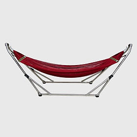 Bộ khung võng Xếp Thái Sơn ống tròn - đầu cong relax (Chất liệu inox) + võng lưới