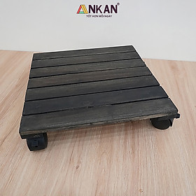 Kệ Để Chậu Cây Có Bánh Xe Cỡ Lớn 35cm Màu Xám Đen Dùng Để Để Chậu Cây - Chậu Hoa Thuận Tiện Di Chuyển
