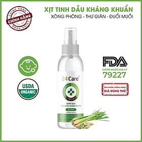 Xịt sát khuẩn Sả Chanh 24Care