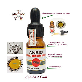 2 Chai thuốc diệt kiến gián ANBIO Chai 10ml Dạng ống bóp tiện lợi với hoạt chất sinh học diệt tận gốc hầu hết kiến gián - Biopro Diệt kiến Diệt gián