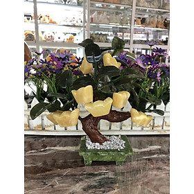 Mua Cây tài lộc thỏi vàng phong thủy đá ngọc hoàng long - Cao 25 cm