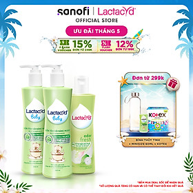 Bộ 2 Sữa Tắm Gội Trẻ Em Lactacyd Baby Extra Milky 500ml + 1 Dung Dịch Vệ Sinh Phụ Nữ Odor Fresh 250ml