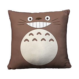 Gối vuông Totoro xám mặt cười - GVMA222
