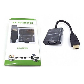 Cáp chuyển HDMI to VGA Kingmaster KY-H121B - Hàng chính hãng