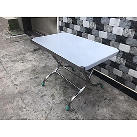 Mua Bàn vuông inox siêu rẻ 50*80*55cm - Inox