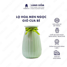 Mua Bình hoa  lọ hoa Gốm sứ Bát Tràng cao cấp Men ngọc giỏ cua bé dùng làm quà tặng  trang trí - Làng Gốm Bát Tràng