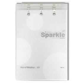 Sổ Lò Xo A7 - Kẻ Ngang - 120 Trang - Depai A7-08-3-4-7 - Sparkle - Xám