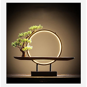Kệ Trang Trí Đèn Led Cây Tùng Đốt Trầm