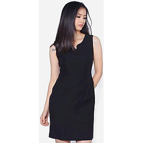 Đầm Nữ Cổ Xẻ V Sát Nách - Đen