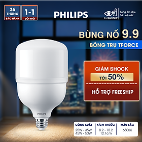 Bóng đèn Philips trụ TForce siêu sáng (25W,35W,45W, 50W) - Ánh sáng trắng 6500K (01 bóng)