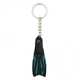 7xNovelty Mini Dive Flippers Key Chain Holder Keyring Keychain Green