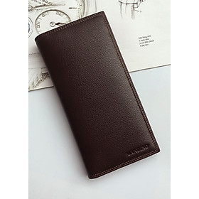 [ Ví Da Thật 100% ] Ví Dài Thời Trang Cao Cấp Nhiều Ngăn thương hiệu Mandino MD629 / Màu coffee