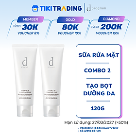 Combo 2 Sữa Rửa Mặt D Program Tạo Bọt Dưỡng Da 120g