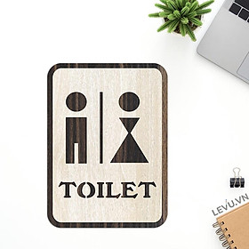 12 Mẫu bảng gỗ toilet, bảng wc gỗ decor trang trí dán cửa phòng vệ sinh chính hãng LEVU