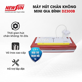 Máy Hút Chân Không, Đóng Gói Thực Phẩm Mini Gia Đình DZ300B NEWSUN- Nhỏ Gọn Tiện Lợi  - Hàng Chính Hãng