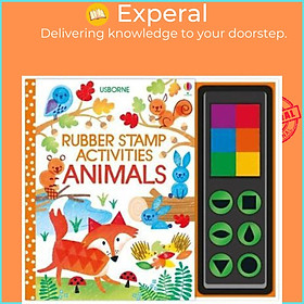 Sách - Rubber Stamp Activities Animals by Fiona Watt Candice Whatmore (UK edition, hardcover)