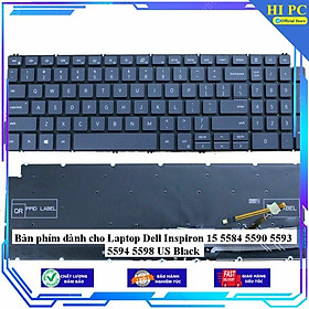 Bàn phím dành cho Laptop Dell Inspiron 15 5584 5590 5593 5594 5598 US Black - Hàng Nhập Khẩu 