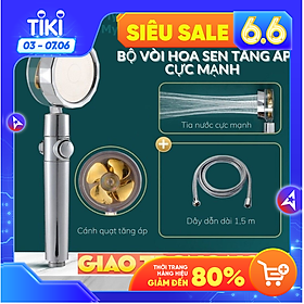 Mua Bộ Vòi Hoa Sen  Vòi Sen Tăng Áp Cao Cấp  Có Cánh Quạt  Có Lõi Lọc  Kèm Dây 1 5 Mét