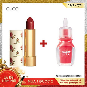 Son Gucci Rouge a Levres Voile 508 Red amber
