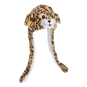 Prettyia Plush Leopard Ear Hat Ear Moving Jumping   Cosplay Costume Unisex