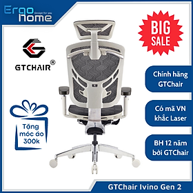 Mua Ghế Làm Việc GTchair IVINO Công Thái Học bản tay 5D mới nhất  chổng đau mỏi thắt lưng  thiết kế chuẩn Công Thái Học - ERGOHOME