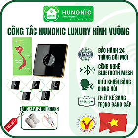 Mua Công Tắc Cảm Ứng Hunonic Wifi Mặt Vuông  Điều Khiển Mọi Thiết Bị Từ Xa Qua Điện Thoại Và Giọng Nói