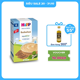 Bột ăn dặm dinh dưỡng Sữa, Kiều mạch HiPP Organic 250g