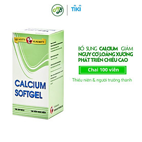 Hình ảnh TPCN bổ xương bổ sung Calcium (canxi) và Vitamin D3- Calcium softgel – Robinson Pharma Usa - Chai 100 viên