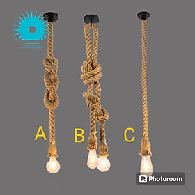 Mua Đèn thả dây thừng kiểu cổ điển chuyên trang trí quán cafe phòng khách hành lang BẢO HÀNH 24 THÁNG