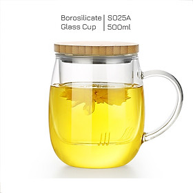 Mua Ly lọc trà thủy tinh chịu nhiệt lõi thủy tinh nắp gỗ S025A 500ml