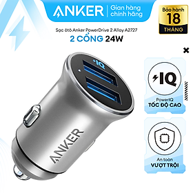 Mua Adapter Sạc cho Xe Hơi Ô Tô Anker PowerDrive II Alloy 2 Cổng 24W - A2727 - Hàng Chính Hãng