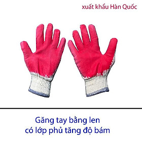 Combo 5 đôi găng tay bảo hộ lao động phủ cao su xuất Hàn quốc