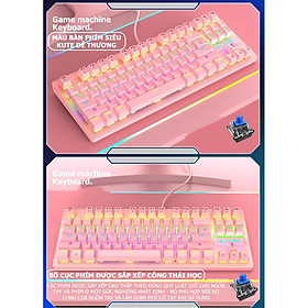 Bàn Phím Cơ Rapoo V500se Rainbow Blue Switch | Top bán chạy Lazada Shopee Sendo Tiki 20 Bàn Phím Cơ Gaming ZIYOULANG K2 87 Phím | Blue Switch Mechanical | Led Rainbow Nhiều Chế Độ - Hàng chính hãng