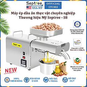 Mua Máy ép dầu ăn thực vật chuyên nghiệp Nóng và Lạnh thương hiệu Mỹ Septree S8 - Công suất 1450W - Năng suất 6-40kg/giờ - Hàng chính hãng