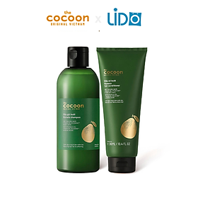 Bộ dầu gội bưởi Pomelo Cocoon 310ml + Dầu xả bưởi Pomelo Cocoon 310ml mọc tóc nhanh giảm rụng tóc thuần chay