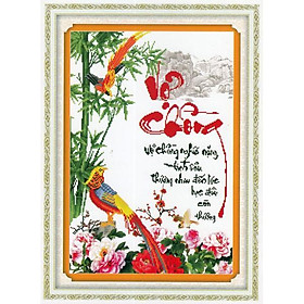 Tranh thêu chữ thập Vợ chồng DLH-222606