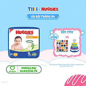 [Tặng 8M cho L96 hoặc 4M cho XL84/XXL76] Tã quần Huggies Skincare Mega Jumbo M106/L96+8/XL84+4/XXL76+4