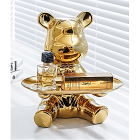 TƯỢNG GẤU BEARBRICK TRANG TRÍ NHÀ CỬA GOLDEN BEARB ROOM TRAY