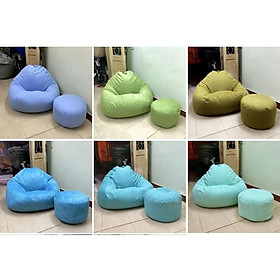 Mua RẺ VÔ ĐỊCH ghế HẠT XỐP  GHẾ LƯỜI HẠT XỐP xốp dáng lê  size L  CÓ XỐP  ĐƠN MÀU DA LỘN