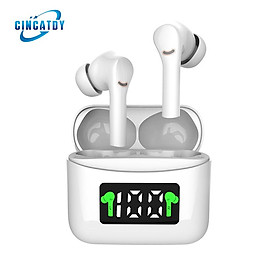 CINCATDY Tai Nghe Bluetooth Earbuds Gaming Headset True Wireless Headphone Dock Sạc có Led Báo Pin Kép J5