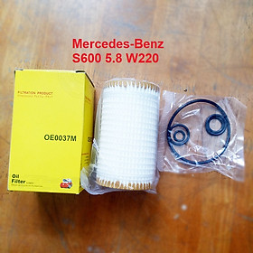 Lõi lọc nhớt Mercedes-Benz S600 5.8L W220 2000, 2001, 2002 mã phụ tùng 651 180 01 09 mã OE0037
