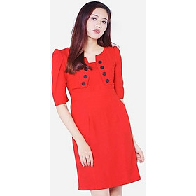 Đầm Nữ Thô Tay Lỡ Áo Giả DDP1821DO - Đỏ
