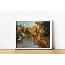 Mua Tranh canvas trang trí tường phong cảnh Châu Âu cổ điển phong cách sơn dầu - PC003