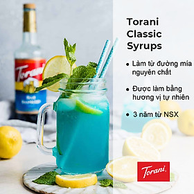 Hình ảnh Siro Phúc Bồn Tử Xanh Torani Classic Blue Raspberry Syrup 750ml Mỹ